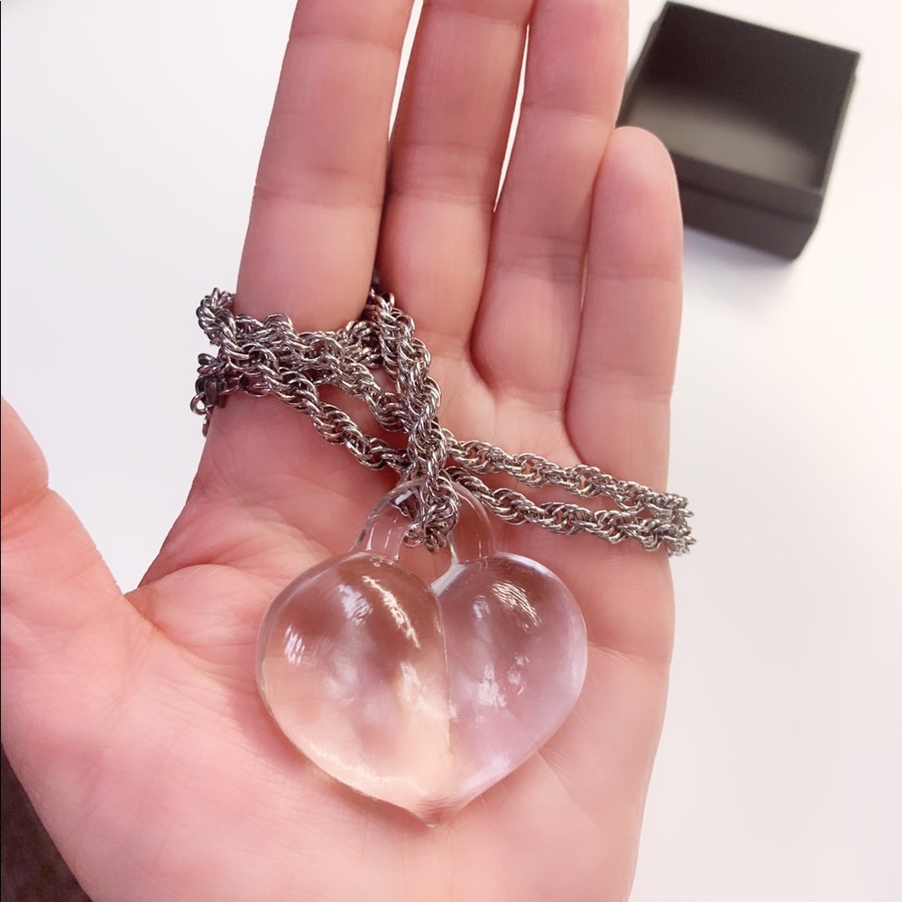 COPY - Glass puffy Heart Necklace